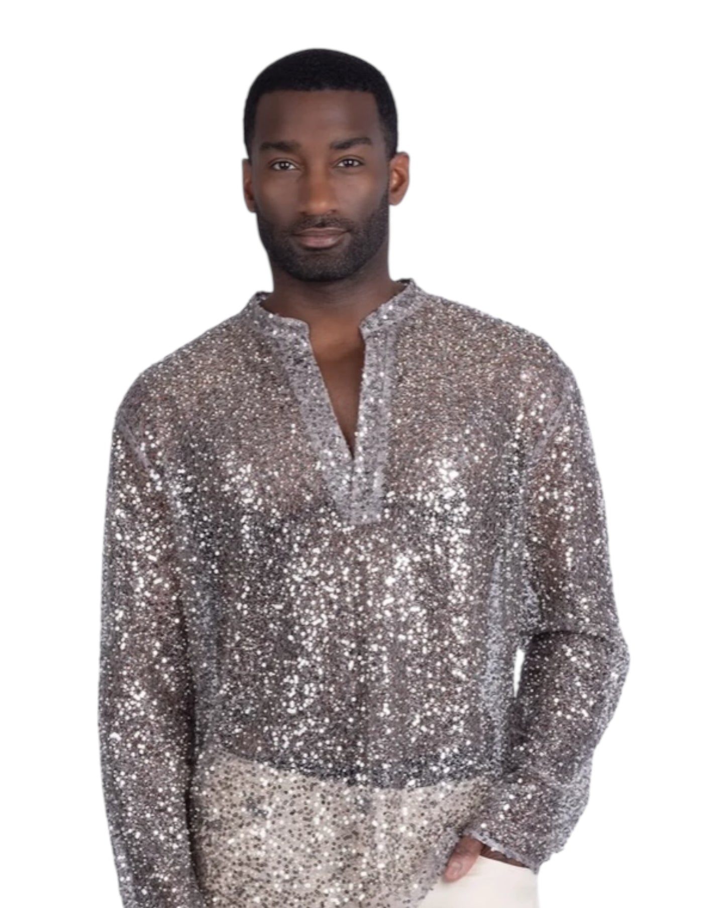 5PST01 - CHELLA SEQUIN LONG SLEEVE SHIRT