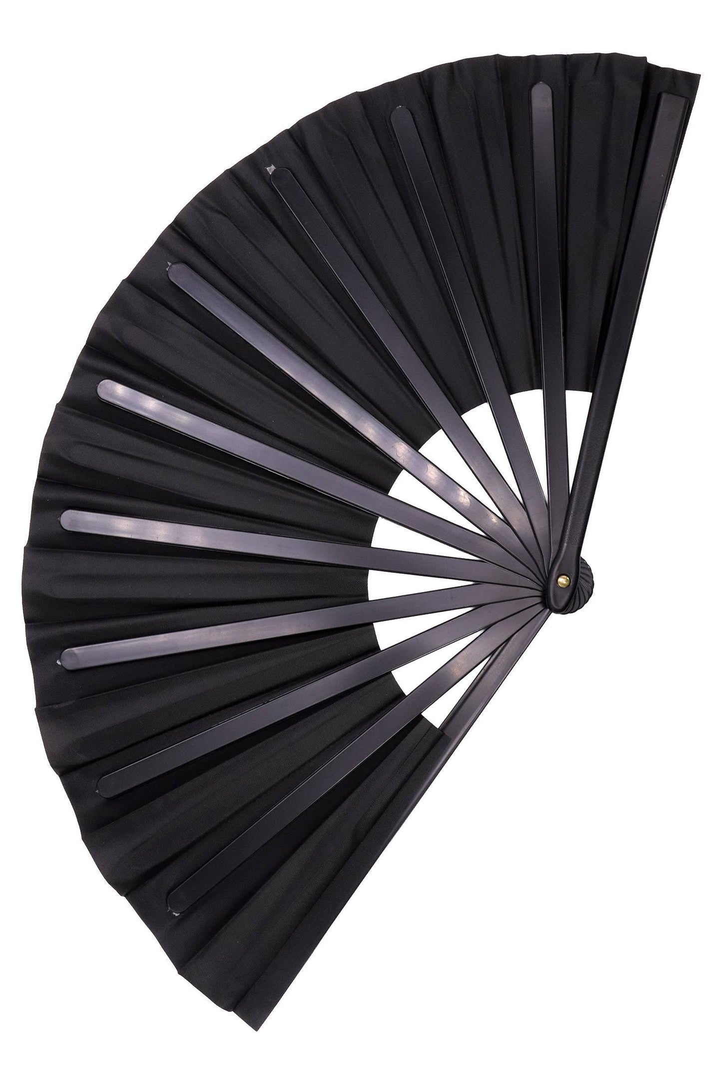 Cap Zone - Large Black Line Dance Folding Fan - 13 Inch