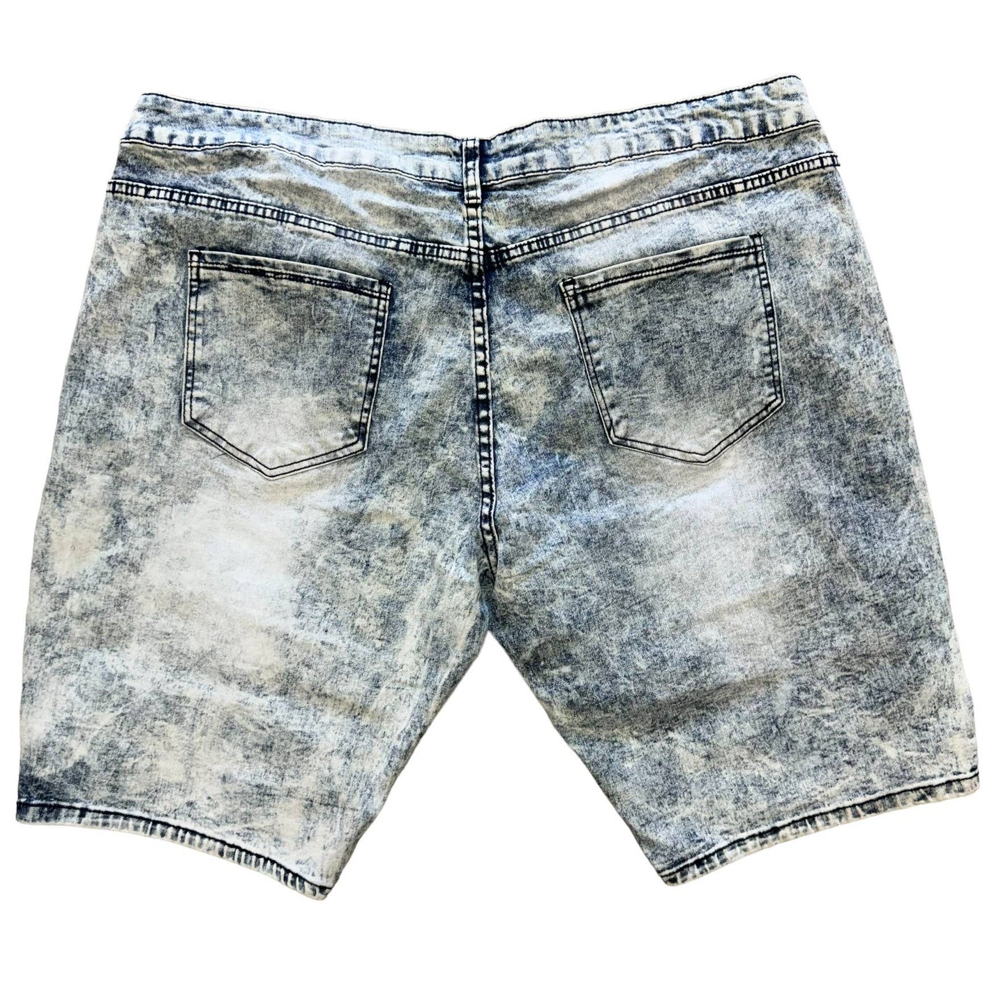 Lime Tree Clothing Inc. - Bleached Acid Wash Distressed Denim Shorts–Trendy & Stylish