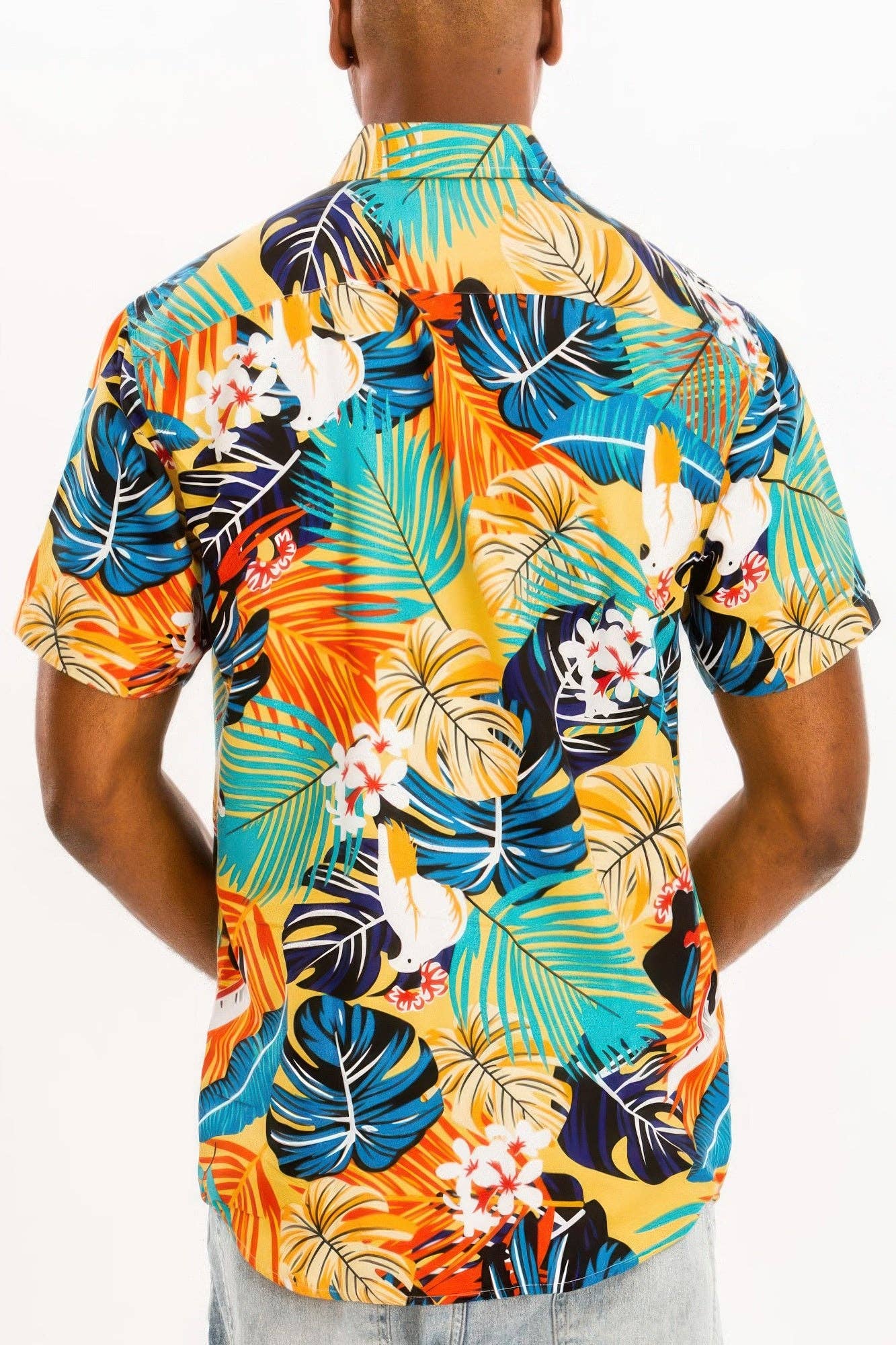 CC Wholesale Clothing - Hawaiian Print Button Down Shirt
