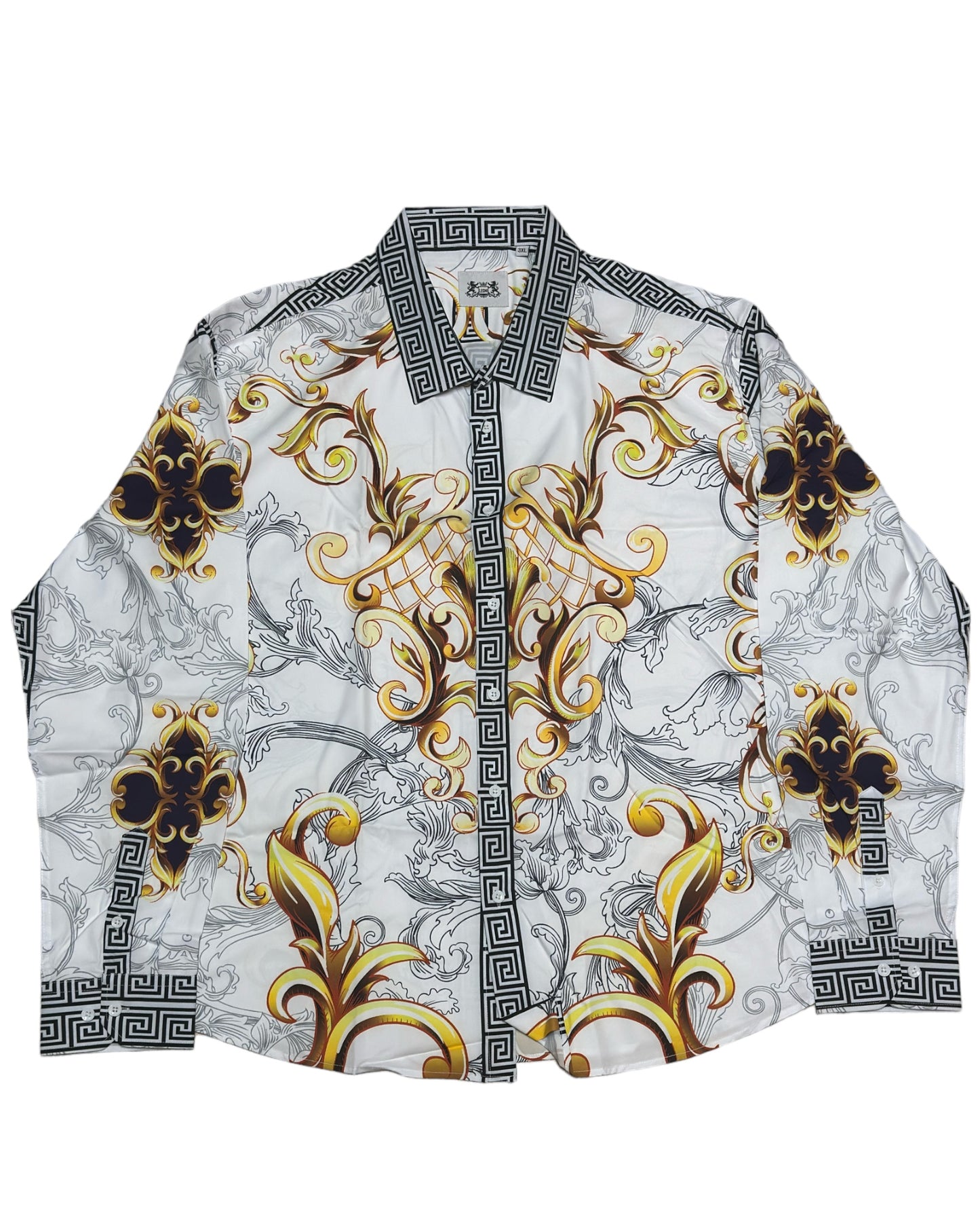 Leoni Italian Dress Shirt (white/gold)